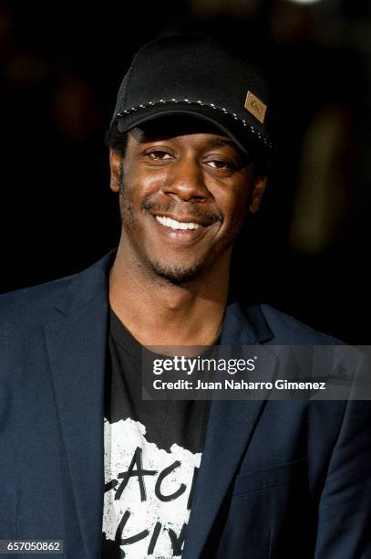 Jimmi Castro attends the 'Plan de Fuga' premiere on day 5 of the 20th Malaga Film Festival at the Cervantes Teather on March 23, 2017 in Malaga,...