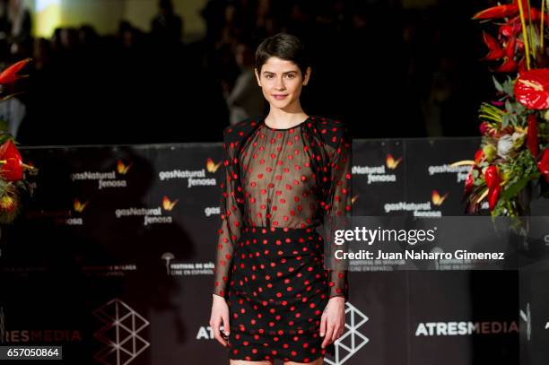 Alba Galocha attends the 'Plan de Fuga' premiere on day 5 of the 20th Malaga Film Festival at the Cervantes Teather on March 23, 2017 in Malaga,...