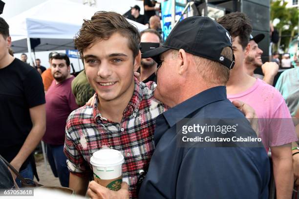 Martin Garrix and president & chief content officer, SiriusXM, Scott Greenstein attend the SiriusXM Music Lounge at 1 Hotel South Beach on March 23,...