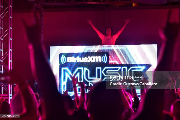 Armin van Buuren performs at the SiriusXM Music Lounge at 1 Hotel South Beach on March 23, 2017 in Miami, Florida.