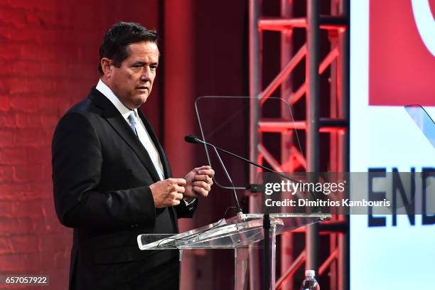 Jes Staley speaks onstage at the GMHC 35th Anniversary Spring Gala at Highline Stages on March 23, 2017 in New York City.