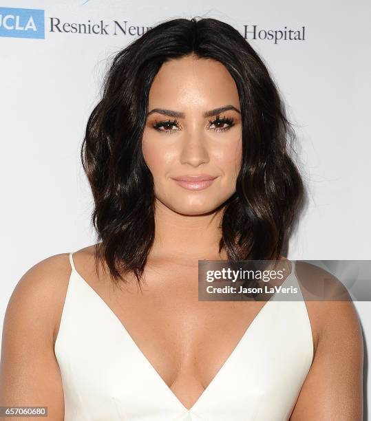 Demi Lovato attends UCLA's Semel Institute's biannual "Open Mind Gala" at The Beverly Hilton Hotel on March 22, 2017 in Beverly Hills, California.