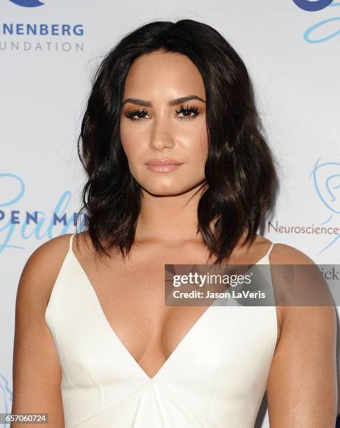 Demi Lovato attends UCLA's Semel Institute's biannual "Open Mind Gala" at The Beverly Hilton Hotel on March 22, 2017 in Beverly Hills, California.