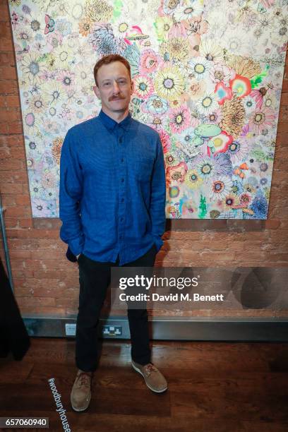 Sage Vaughn attends a private view of "Garden Party", the new exhibition by artist Sage Vaughn, at Woodbury House on March 23, 2017 in London,...