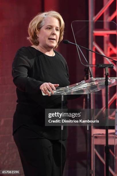 Roberta Kaplan speaks onstage at the GMHC 35th Anniversary Spring Gala at Highline Stages on March 23, 2017 in New York City.