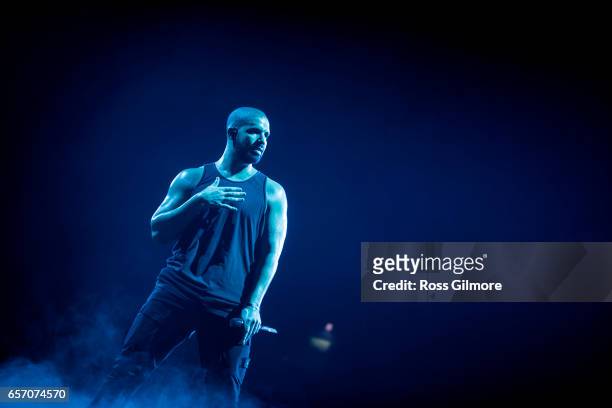 Drake performs at The SSE Hydro on March 23, 2017 in Glasgow, United Kingdom.