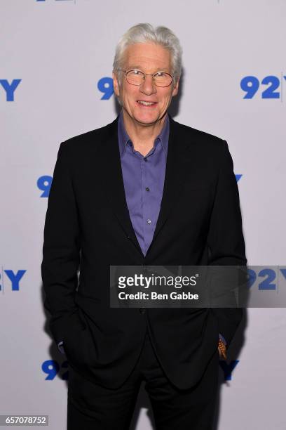 Actor Richard Gere attends the Reel Pieces Screening of "Norman: The Moderate Rise And Tragic Fall Of A New York Fixer" at 92nd Street Y on March 23,...