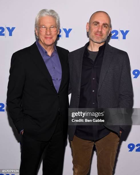 Actor Richard Gere and director Joseph Cedar attend the Reel Pieces Screening of "Norman: The Moderate Rise And Tragic Fall Of A New York Fixer" at...