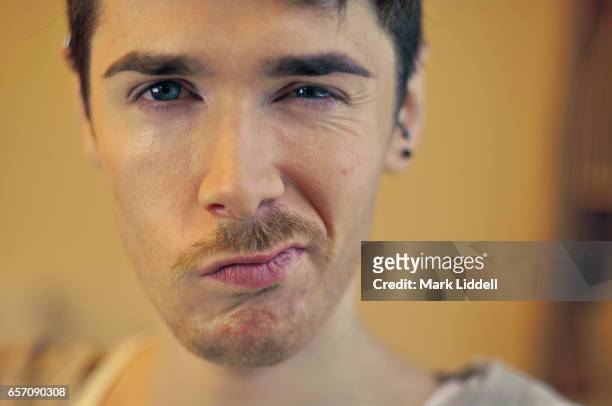 man with moustache - glasgow people stock pictures, royalty-free photos & images