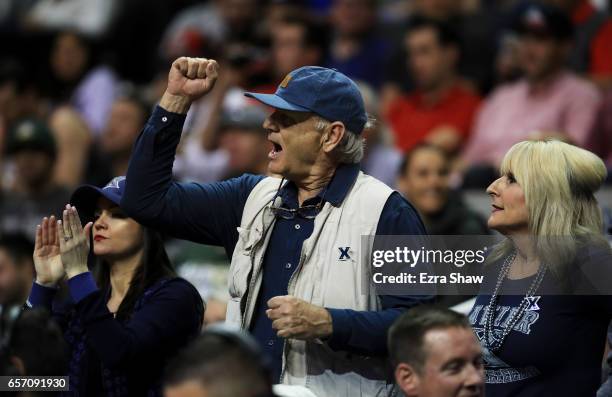 Actor Bill Murray attends the game between the Arizona Wildcats and the Xavier Musketeers during the 2017 NCAA Men's Basketball Tournament West...