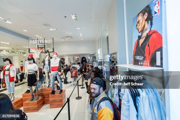 General view of atmosphere at the Forever 21 x NBA Collection Launch Party on March 23, 2017 in Chicago, Illinois.