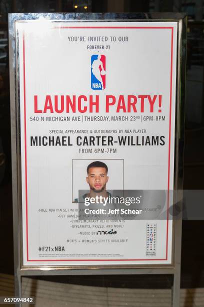 General view of atmosphere at the Forever 21 x NBA Collection Launch Party on March 23, 2017 in Chicago, Illinois.