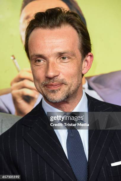 German actor Lucas Gregorowicz during the premiere of the film 'Lommbock' at CineStar on March 23, 2017 in Berlin, Germany.