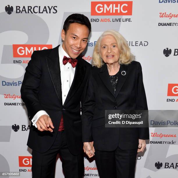 Kelsey Louie and Edie Windsor attend the GMHC 35th Anniversary Spring Gala at Highline Stages on March 23, 2017 in New York City.