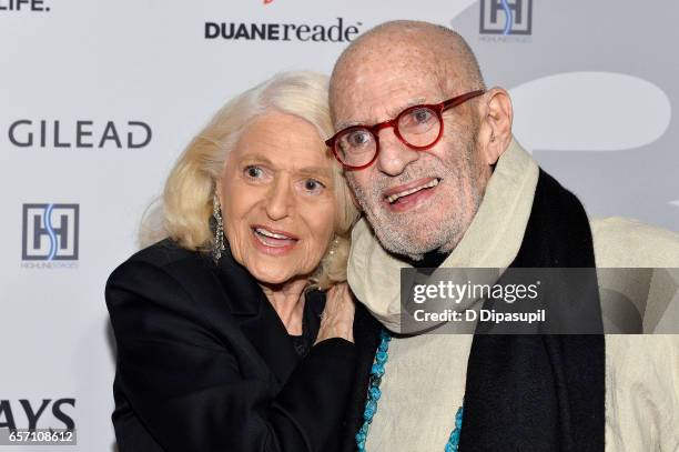 Edie Windsor and Larry Kramer attend the GMHC 35th Anniversary Spring Gala at Highline Stages on March 23, 2017 in New York City.