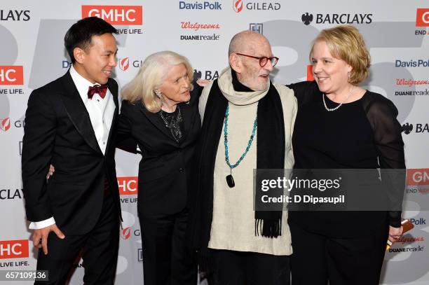 Kelsey Louie, Edie Windsor, Larry Kramer, and Roberta A. Kaplan attend the GMHC 35th Anniversary Spring Gala at Highline Stages on March 23, 2017 in...