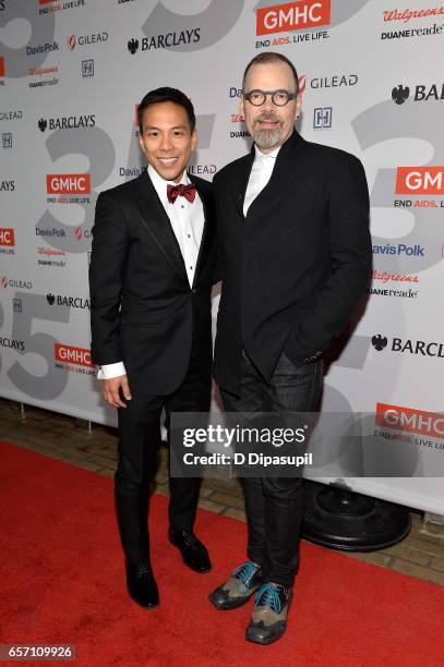 Kelsey Louie and David France attend the GMHC 35th Anniversary Spring Gala at Highline Stages on March 23, 2017 in New York City.