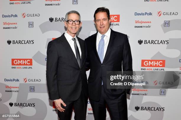 Honorees Peter Staley and Jes Staley attend the GMHC 35th Anniversary Spring Gala at Highline Stages on March 23, 2017 in New York City.