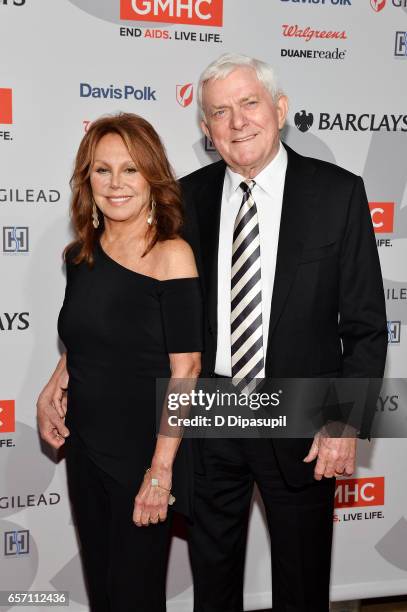 Marlo Thomas and husband Phil Donahue attend the GMHC 35th Anniversary Spring Gala at Highline Stages on March 23, 2017 in New York City.