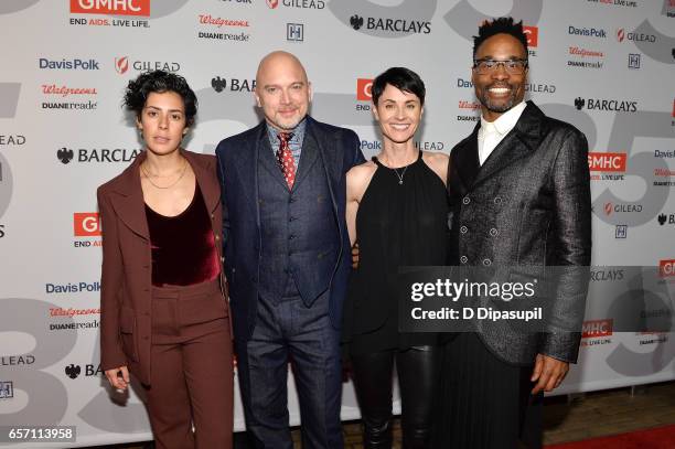 Roberta Colindrez, Michael Cerveris, Beth Malone, and Billy Porter attend the GMHC 35th Anniversary Spring Gala at Highline Stages on March 23, 2017...