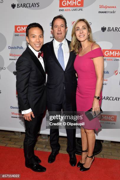 Kelsey Louie, Jes Staley, and Debbie Staley attend the GMHC 35th Anniversary Spring Gala at Highline Stages on March 23, 2017 in New York City.