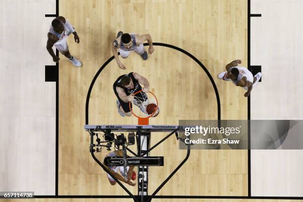 Sean O'Mara of the Xavier Musketeers dunks aagainst the Arizona Wildcats during the 2017 NCAA Men's Basketball Tournament West Regional at SAP Center...