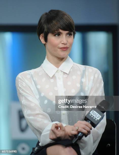 Actress Gemma Arterton attends Build Series to discuss 'Their Finest' at Build Studio on March 23, 2017 in New York City.