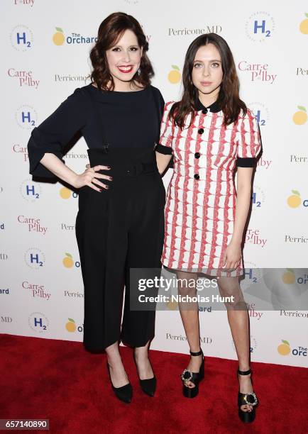 Actors Vanessa Bayer and Bel Powley attend the "Carrie Pilby" New York Screening at Landmark Sunshine Cinema on March 23, 2017 in New York City.