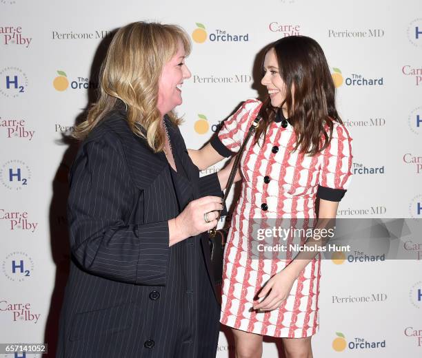 Director Susan Johnson and Actress Bel Powley attends the "Carrie Pilby" New York Screening at Landmark Sunshine Cinema on March 23, 2017 in New York...