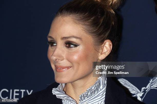 Socialite Olivia Palermo attends the premiere of "Their Finest" hosted by STXfilms and EuropaCorp with The Cinema Society at SVA Theatre 2 on March...