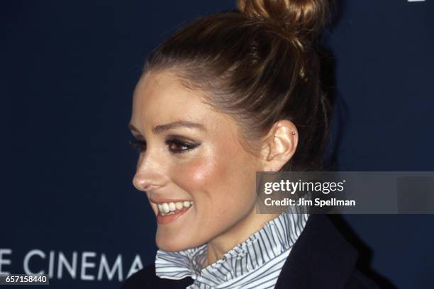 Socialite Olivia Palermo attends the premiere of "Their Finest" hosted by STXfilms and EuropaCorp with The Cinema Society at SVA Theatre 2 on March...