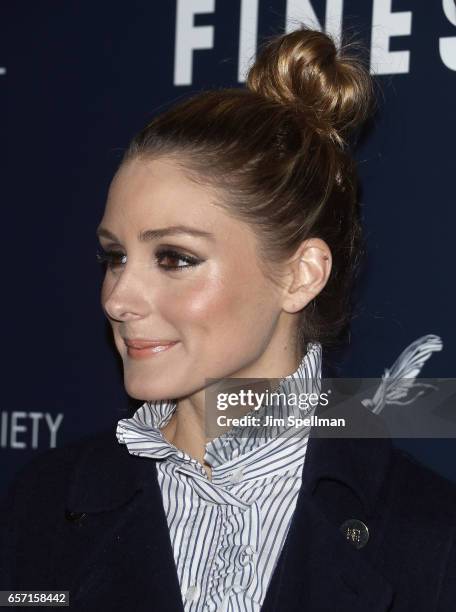 Socialite Olivia Palermo, hair detail, attends the premiere of "Their Finest" hosted by STXfilms and EuropaCorp with The Cinema Society at SVA...