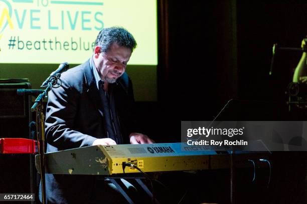 Musician Bill Heller performs during "Beat The Blues To Save Lives" Charity Concert at BB King on March 23, 2017 in New York City.