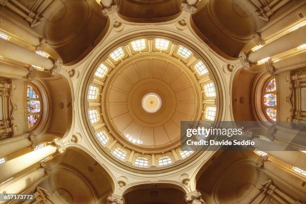 interior of the rotunda church, xewkija, gozo island, malta - gozo malta stock pictures, royalty-free photos & images