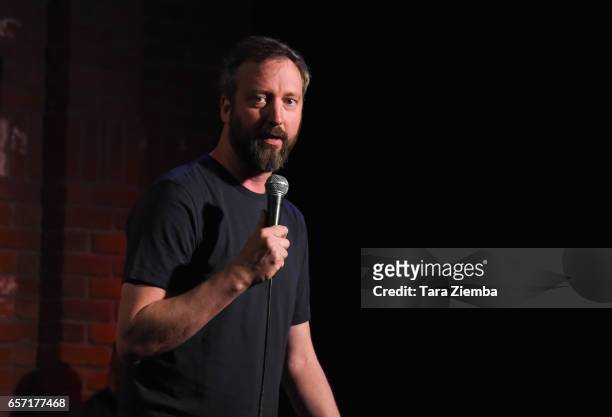 Actor/comedian Tom Green performs at Stephen Kramer Glickman's birthday comedy show at Hollywood Improv on March 18, 2017 in Hollywood, California.