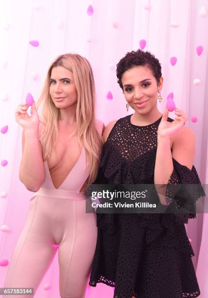 Augustine Fitness and Erica Dickerson attend beautyblender Cheers to 15 Years on March 23, 2017 in West Hollywood, California.