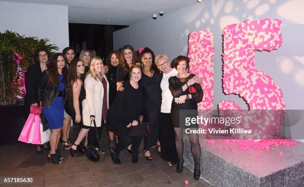 The beautyblender team attend beautyblender Cheers to 15 Years on March 23, 2017 in West Hollywood, California.