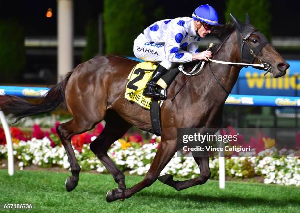 Mark Zahra riding Oregon's Day wins Race 5 Alexandra Stakes during Melbourne Racing at Mooney Valley Racecourse on March 24, 2017 in Melbourne,...
