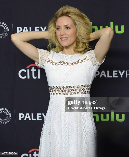 Actress Evelyne Brochu arrives for The Paley Center For Media's 34th Annual PaleyFest Los Angeles - "Orphan Black" held at Dolby Theatre on March 23,...