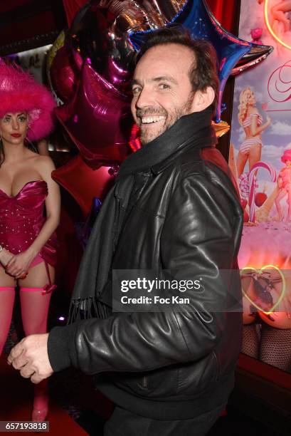 Presenter Alexis Tregarot attends Pink Paradise Club 15th Anniversary on March 23, 2017 in Paris, France.