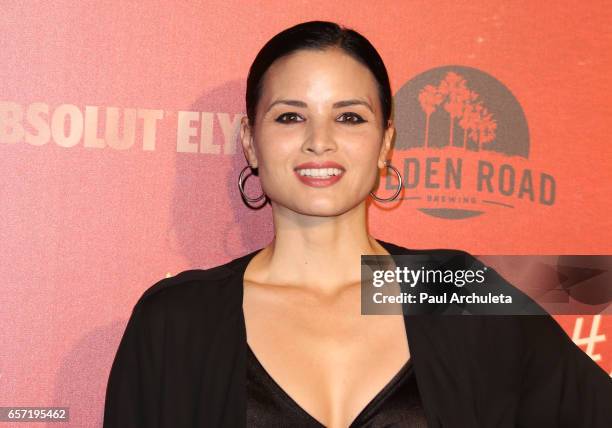 Actress Katrina Law attends the opening night performance of "Absinthe" at L.A. Live Event Deck on March 23, 2017 in Los Angeles, California.