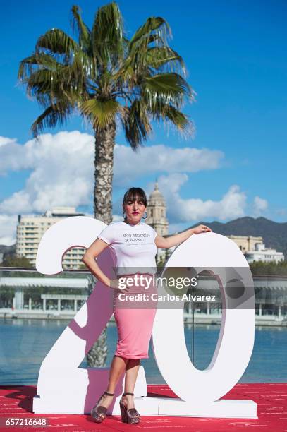 Spanish actress Candela Pena attends the 'Pieles' photocall on day 8 of the 20th Malaga Film Festival on March 24, 2017 in Malaga, Spain.