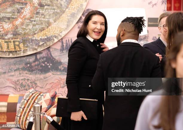 Performance artist Marina Abramovi attends the "Cezanne Et Moi" New York Premiere - After Party at the Whitby Hotel on March 22, 2017 in New York...