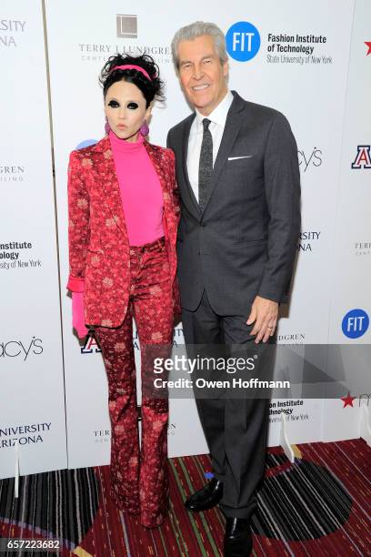 Stacey Bendet and Terry Lundgren attend Fashion Institute Of Technology 2017 Gala at Marriott Marquis on March 22, 2017 in New York City.