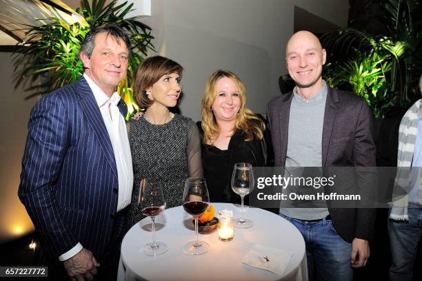 Gianpiero Musso, Karen Bizer, Adrienne Stern and Gabriel Alesandroni attend Gruppo Italiano Members & Press Cocktail Reception at Il Gattopardo on...