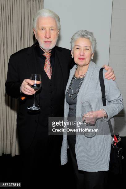 Charles Scicolone and Michele Scicolone attend Gruppo Italiano Members & Press Cocktail Reception at Il Gattopardo on March 20, 2017 in New York City.