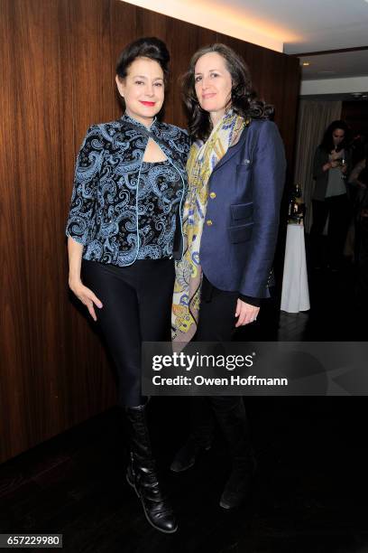 Sean Young and Norah Lawlor attend Gruppo Italiano Members & Press Cocktail Reception at Il Gattopardo on March 20, 2017 in New York City.