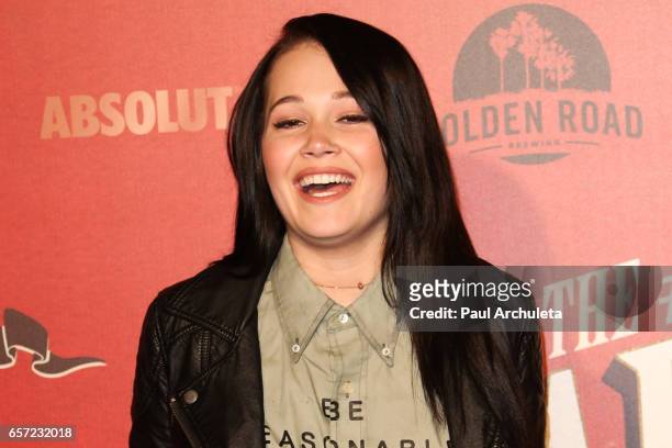 Actress Kelli Berglund attends the opening night performance of "Absinthe" at L.A. Live Event Deck on March 23, 2017 in Los Angeles, California.