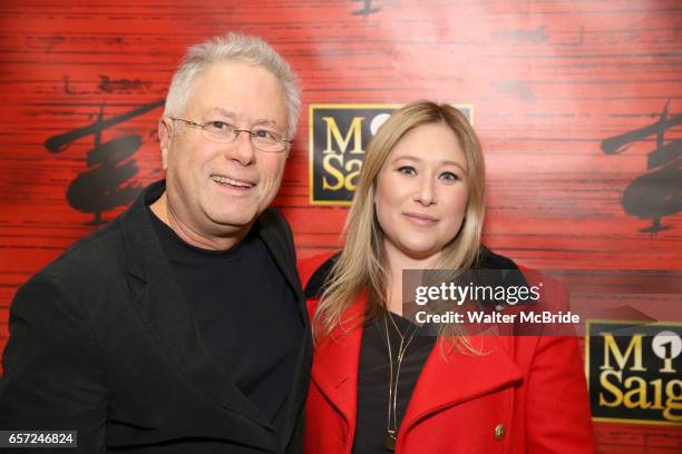 Alan Menken and Anna Menken attend The Opening Night of the New Broadway Production of "Miss Saigon" at the Broadway Theatre on March 23, 2017 in New...