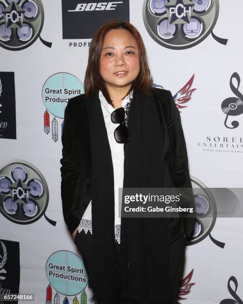 Director Alice Wang attends the inaugural Las Vegas F.A.M.E Awards presented by the Producers Choice Honors at the Hard Rock Cafe Las Vegas Strip on...